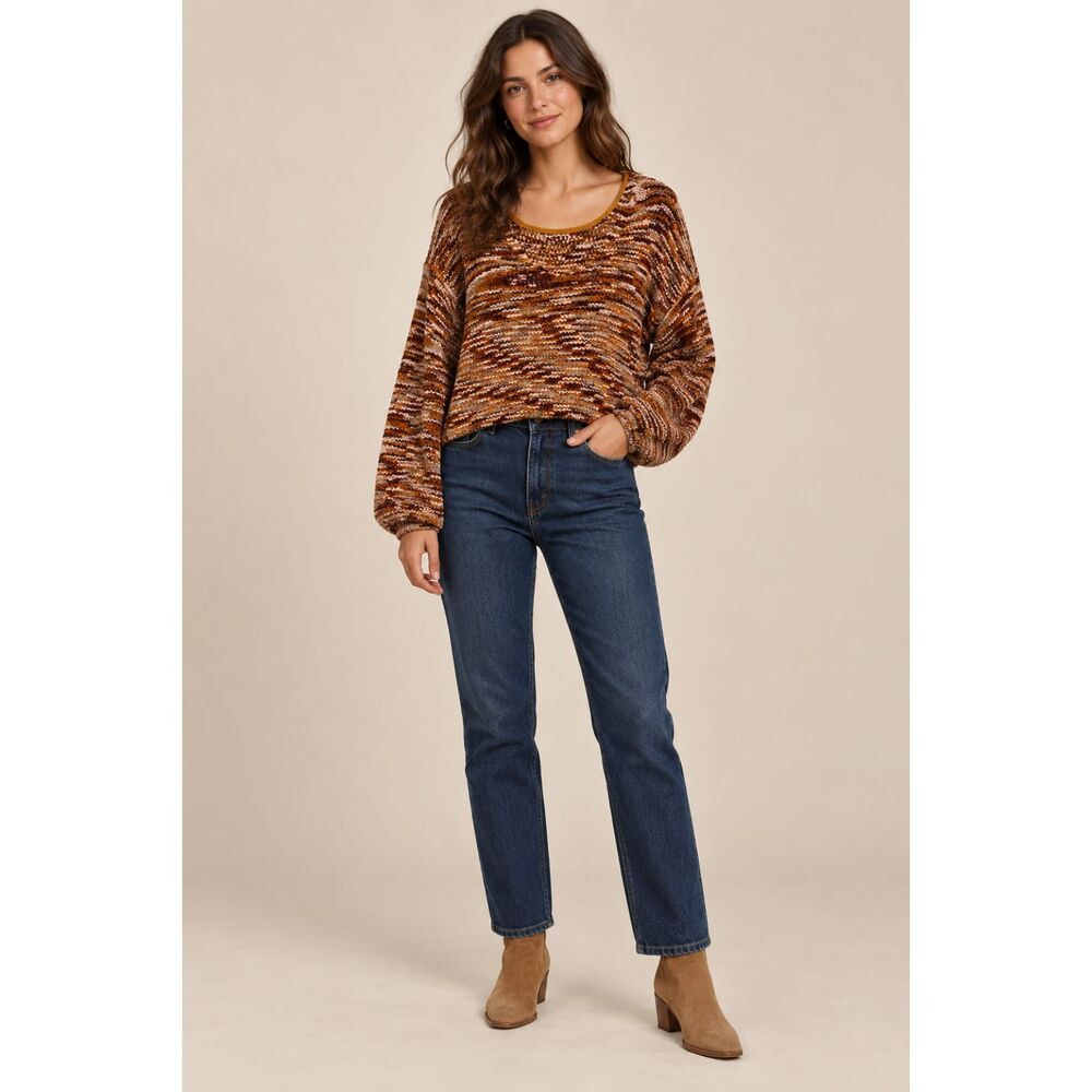 NWT Urban Outfitters Space Dye Chenille Sweater Women’s M Brown Pink